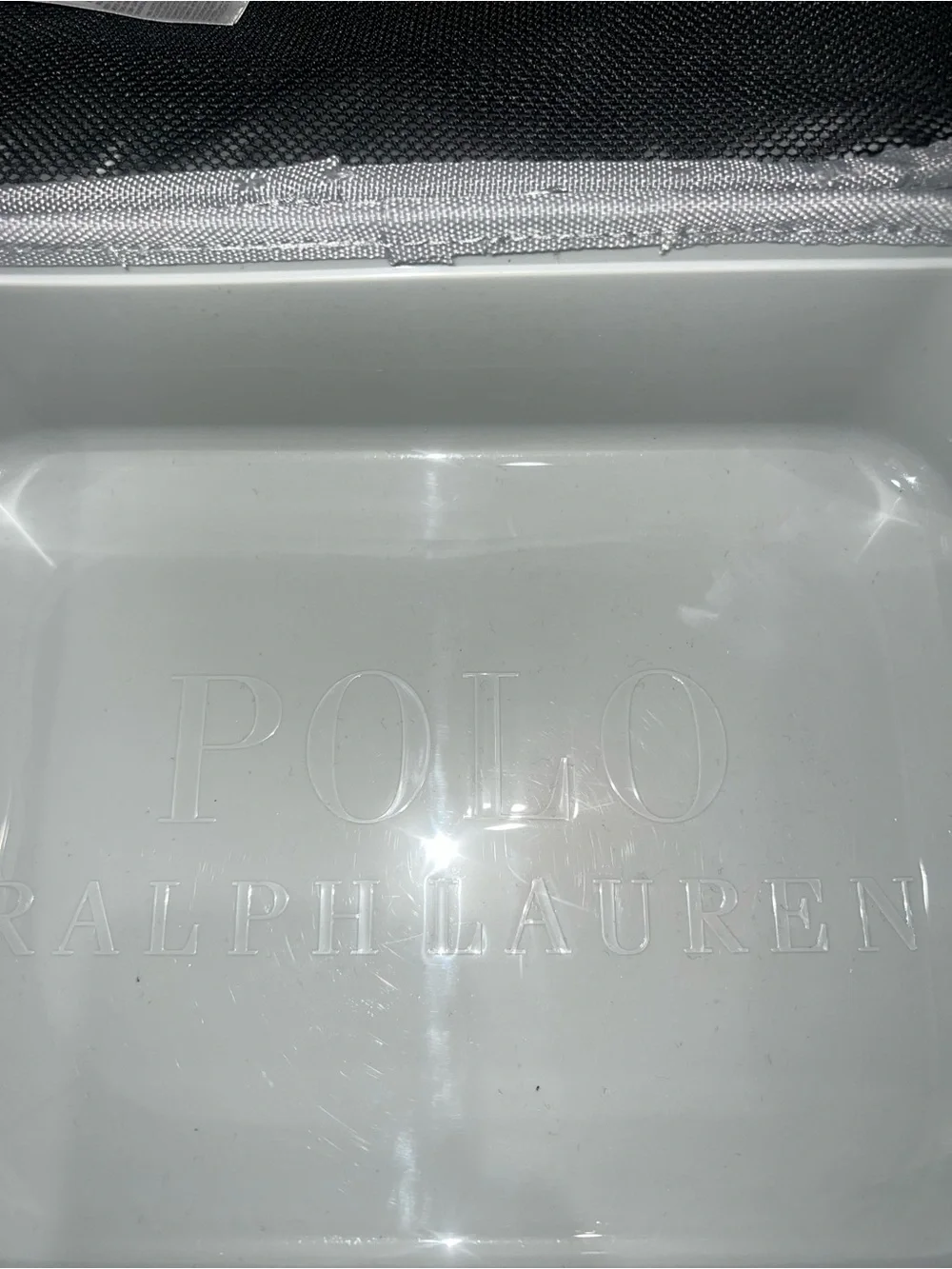 Polo Ralph Lauren White Canvas Polo Pony Lunch Tote